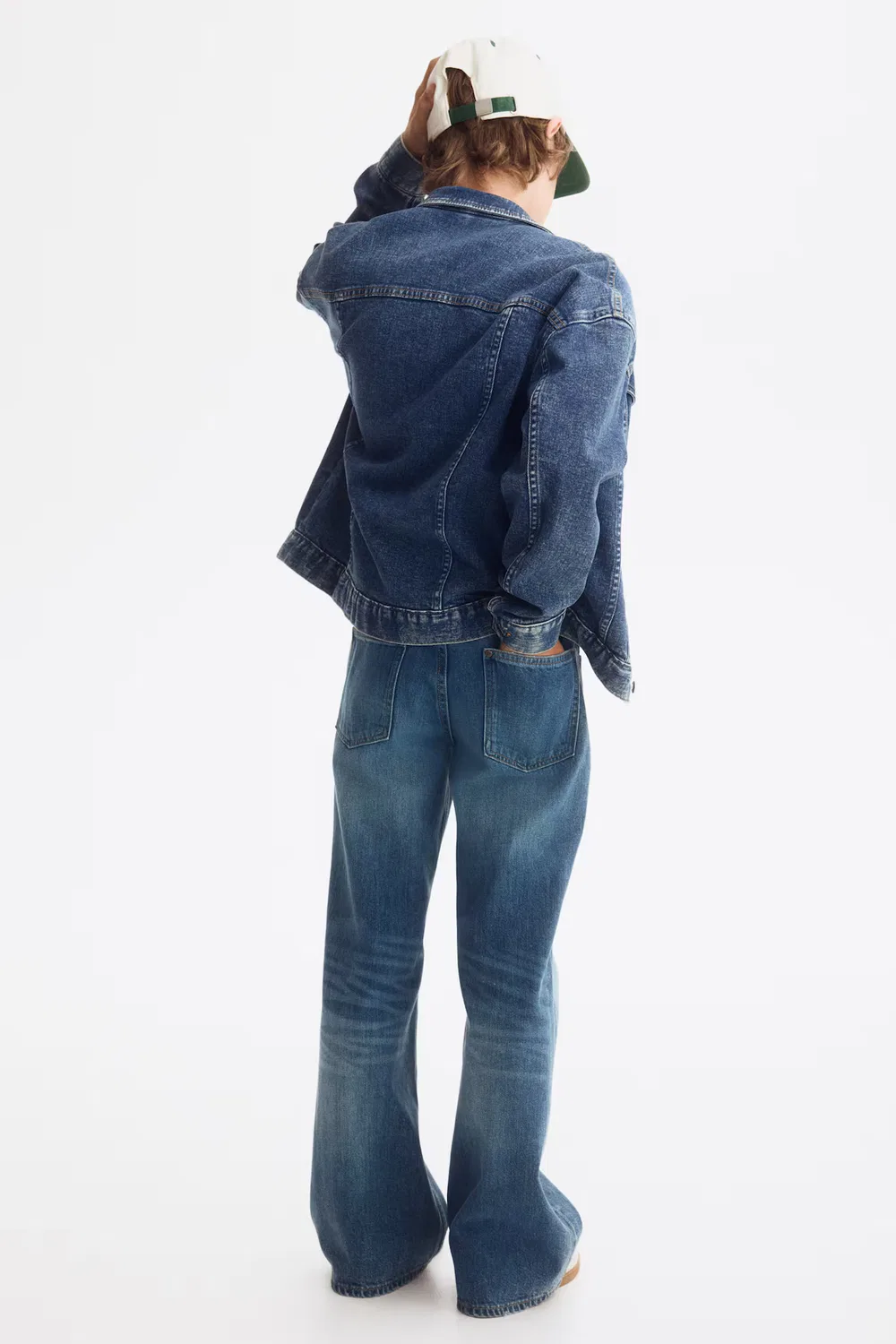 Свободные джинсы-клеш H&M, Dunkles Denimblau — фото 4