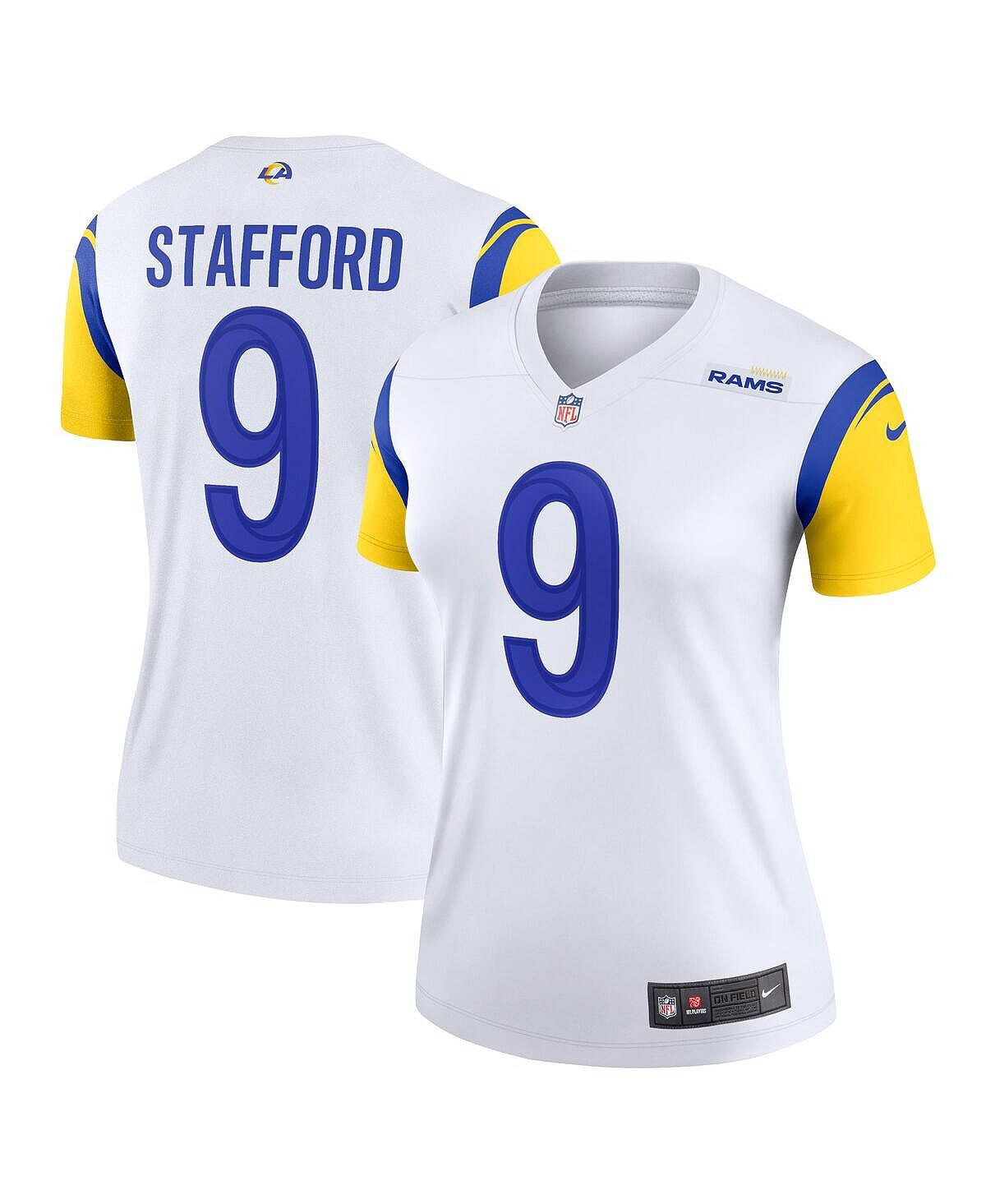 

Женская майка matthew stafford white los angeles rams legend Nike, белый
