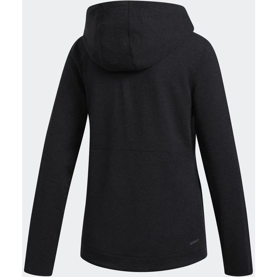 Женский худи с длинным рукавом adidas 3S Knt Fz Hoody, Черный — фото 2