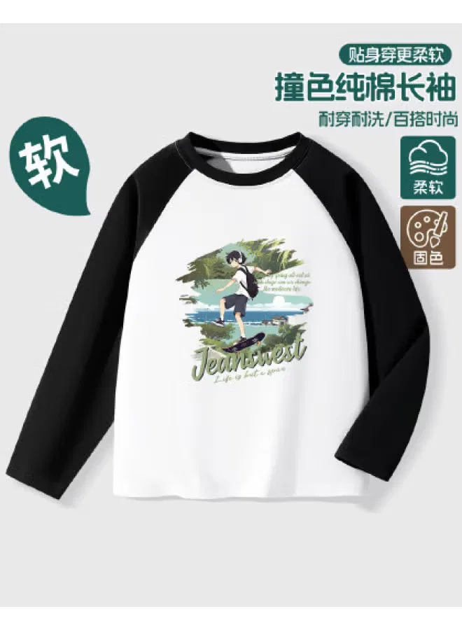 Футболка с длинным рукавом с принтом для мальчиков Jeanswest, белый