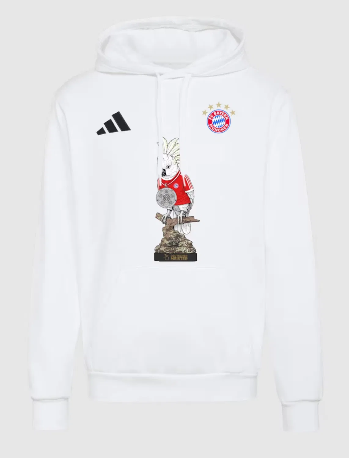 Худи Adidas Performance белого цвета