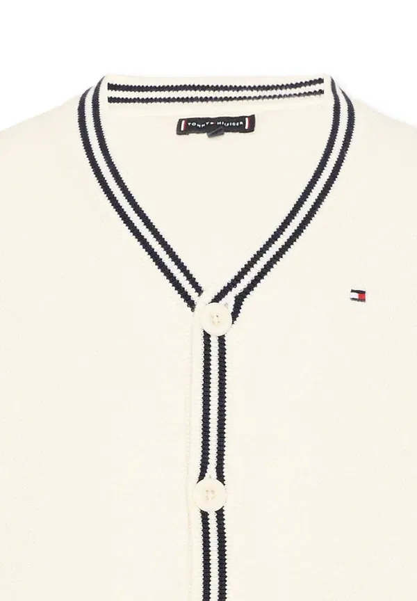 Кардиган свободного кроя Cardigan Tommy Hilfiger, ivory, слоновая кость — фото 3