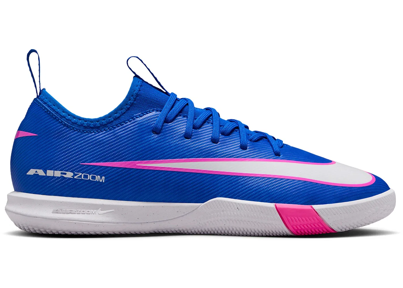 Детские кроссовки для мальчиков с шнуровкой Nike Mercurial Vapor 16 Academy IC, Racer Blue/White