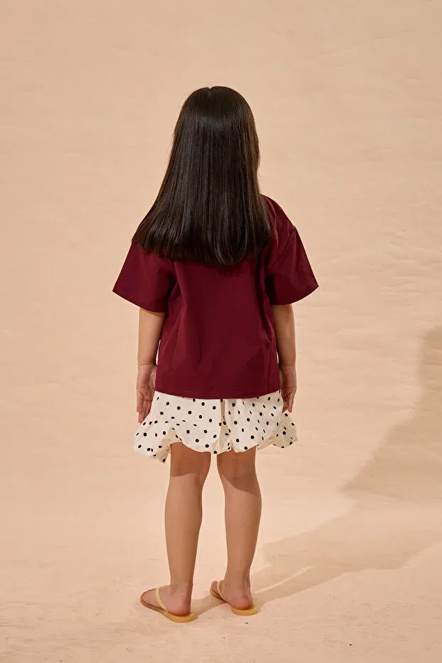 Детская футболка с принтом Milk Print Fahhar Kids, Plum — фото 4