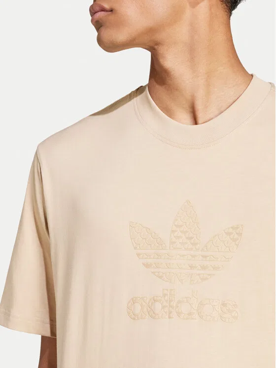 Футболка regular fit Mono Adidas, бежевый — фото 4