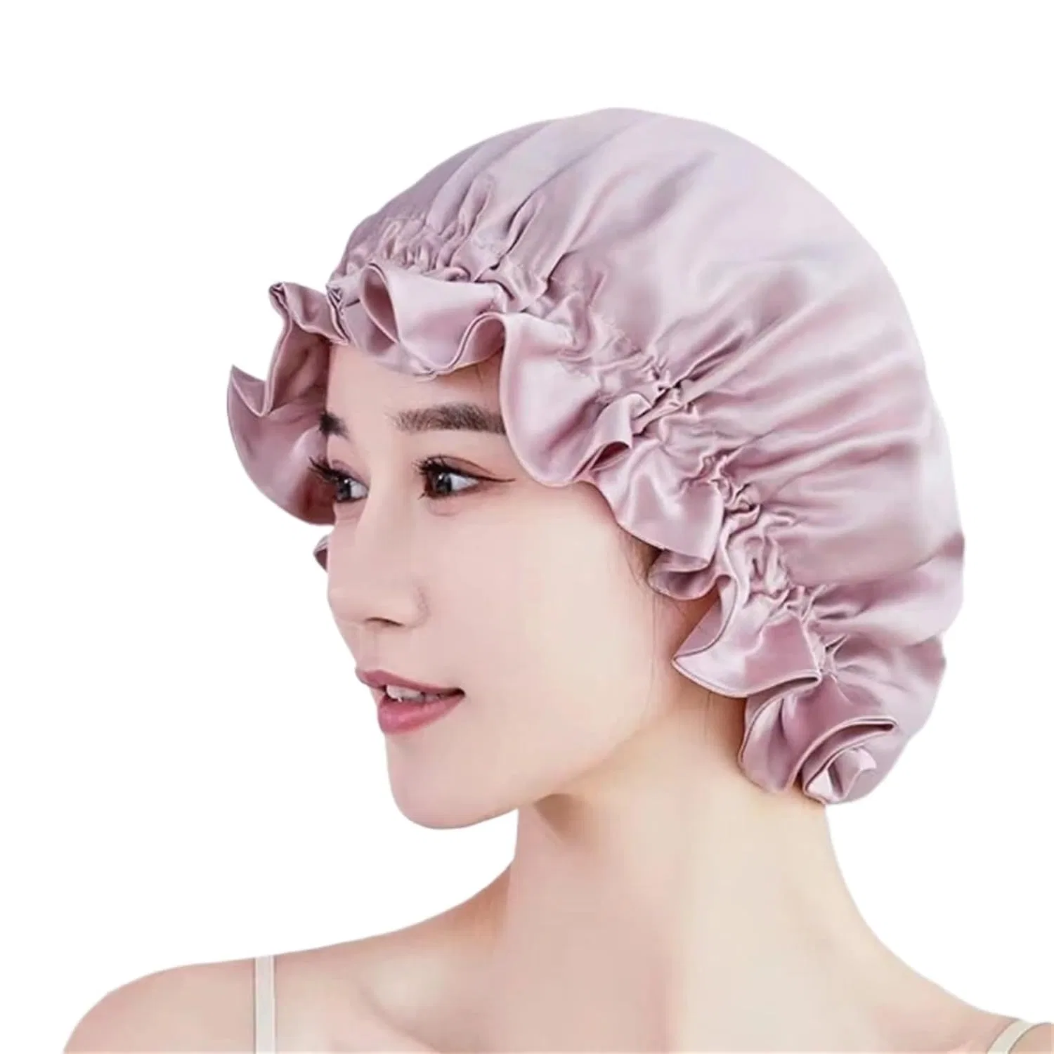 Шапочка для душа двойная из шелка BFLCWSTD, Lotus Pink