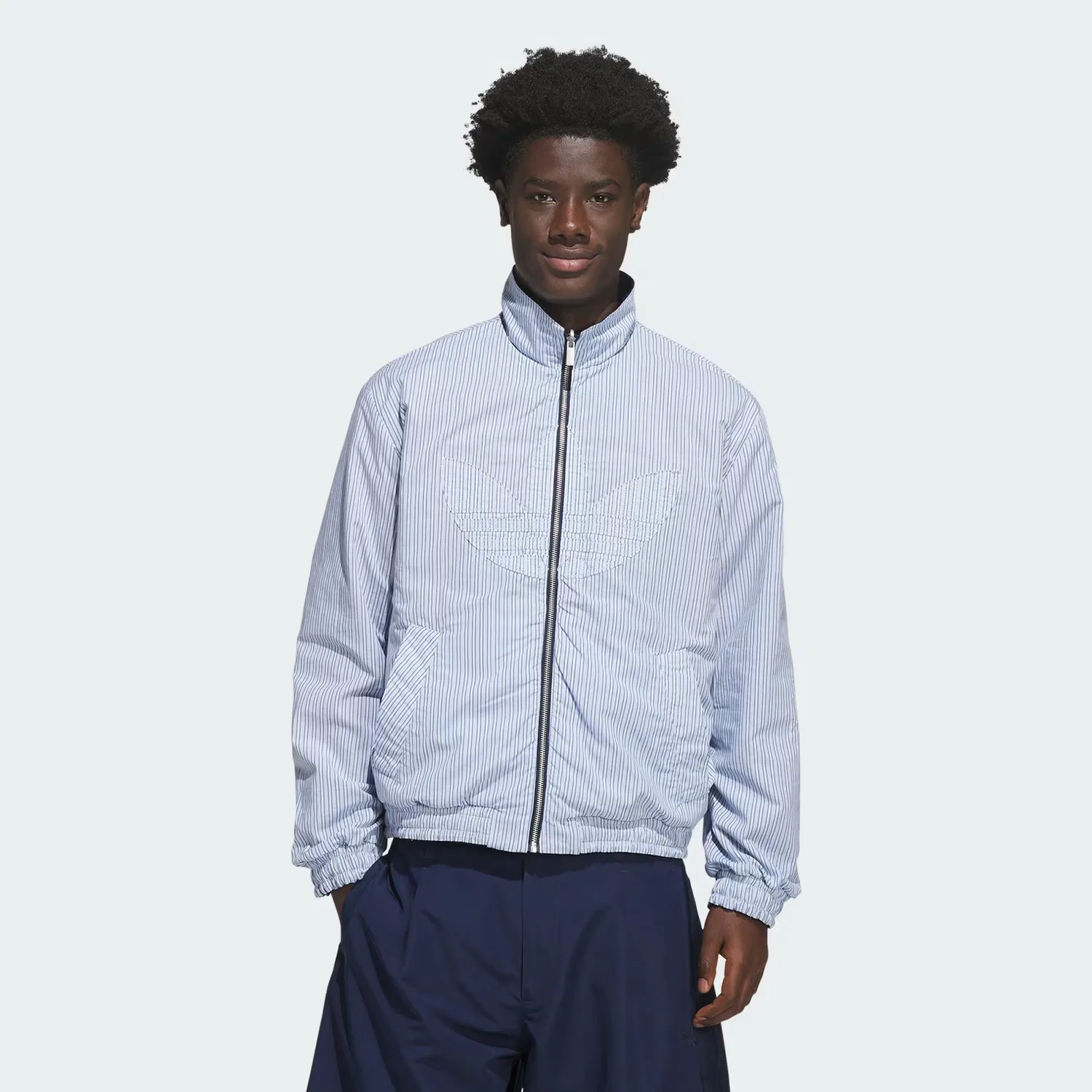 Мужская двусторонняя куртка-тренерская Firebird Adidas Originals, темно-синий/голубой — фото 2