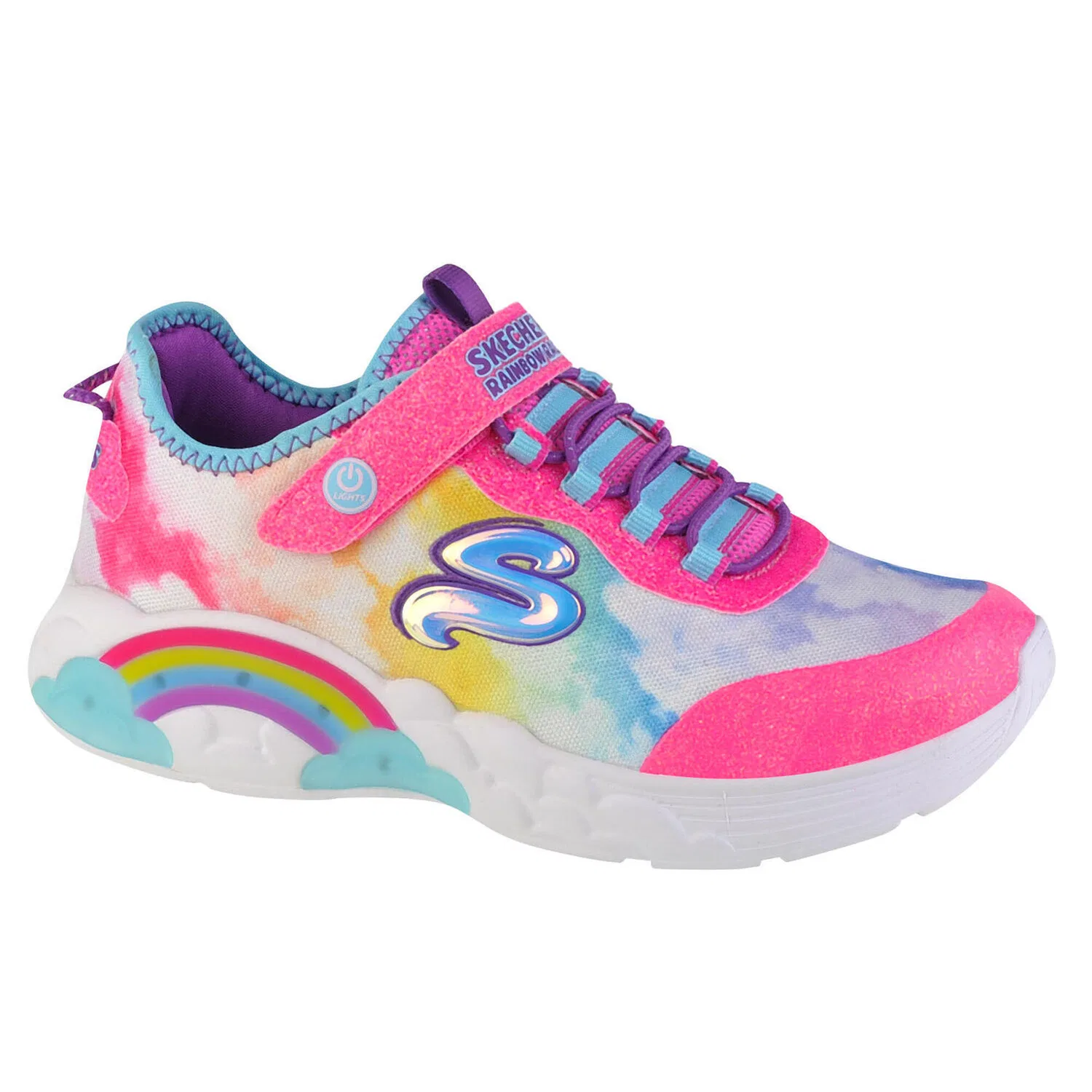 Детские кроссовки для девочек с технологией Air-Cooled Memory Foam Rainbow Racer Skechers, Bunt