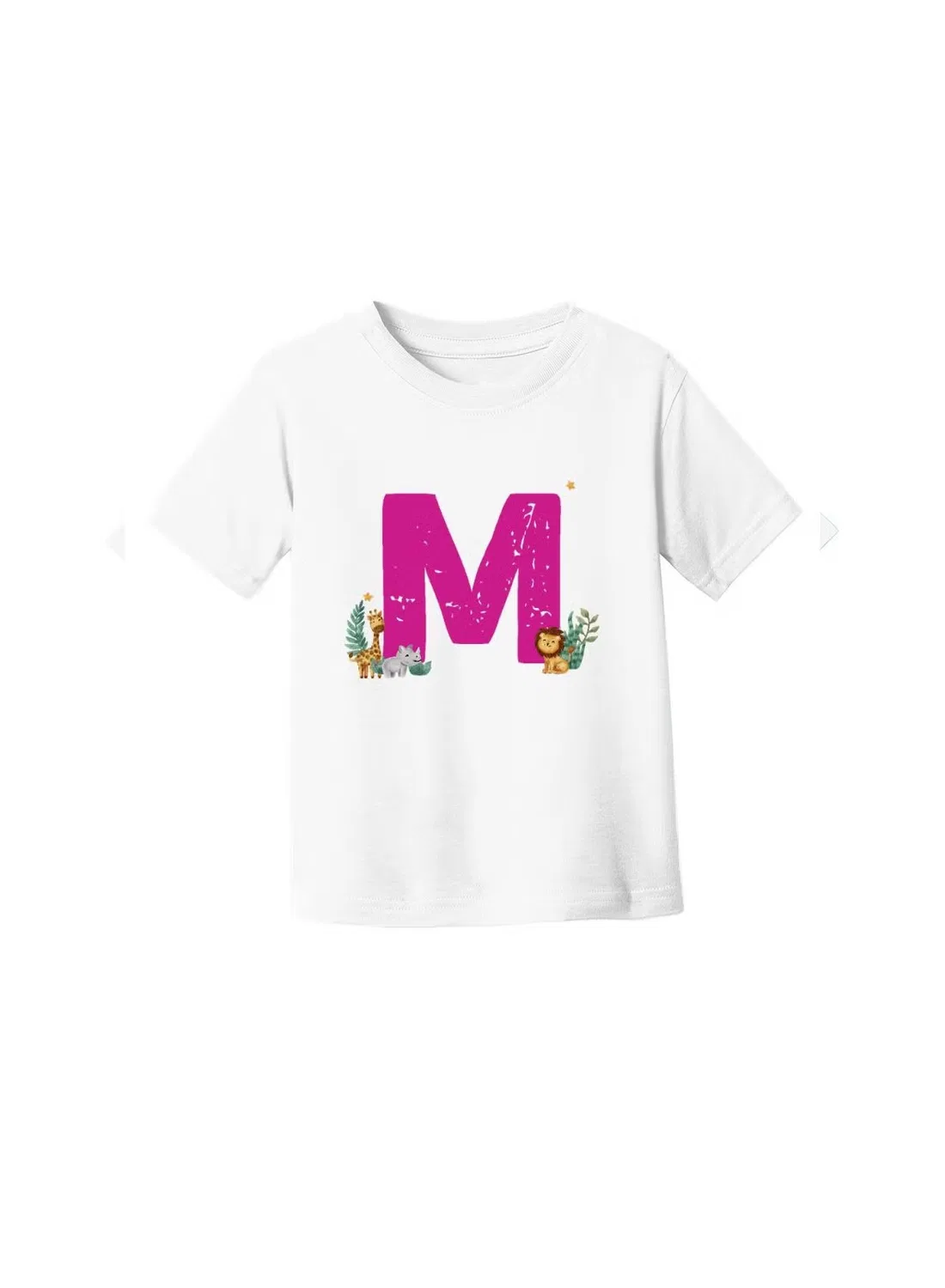 Футболка с принтом алфавита Printshop4Me, мультиколор — фото 3
