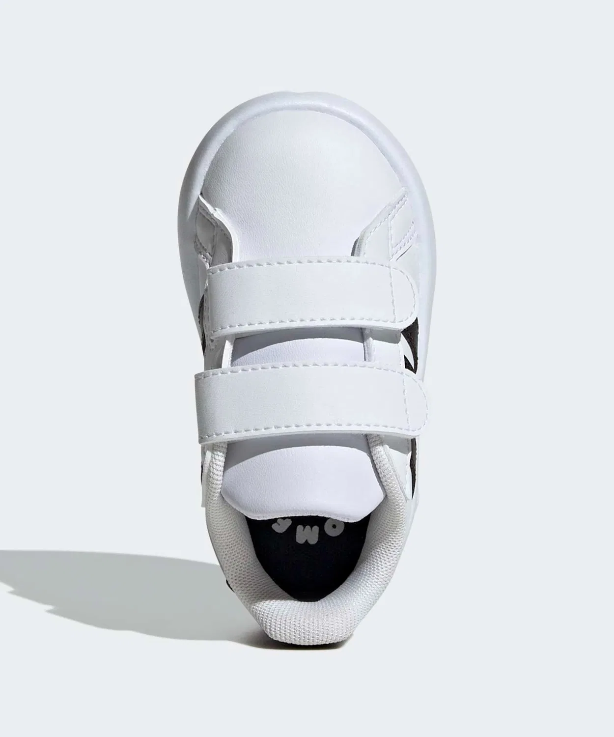 Детские кроссовки с липучкой GrandCourt 2.0 Adidas, White/Black — фото 2