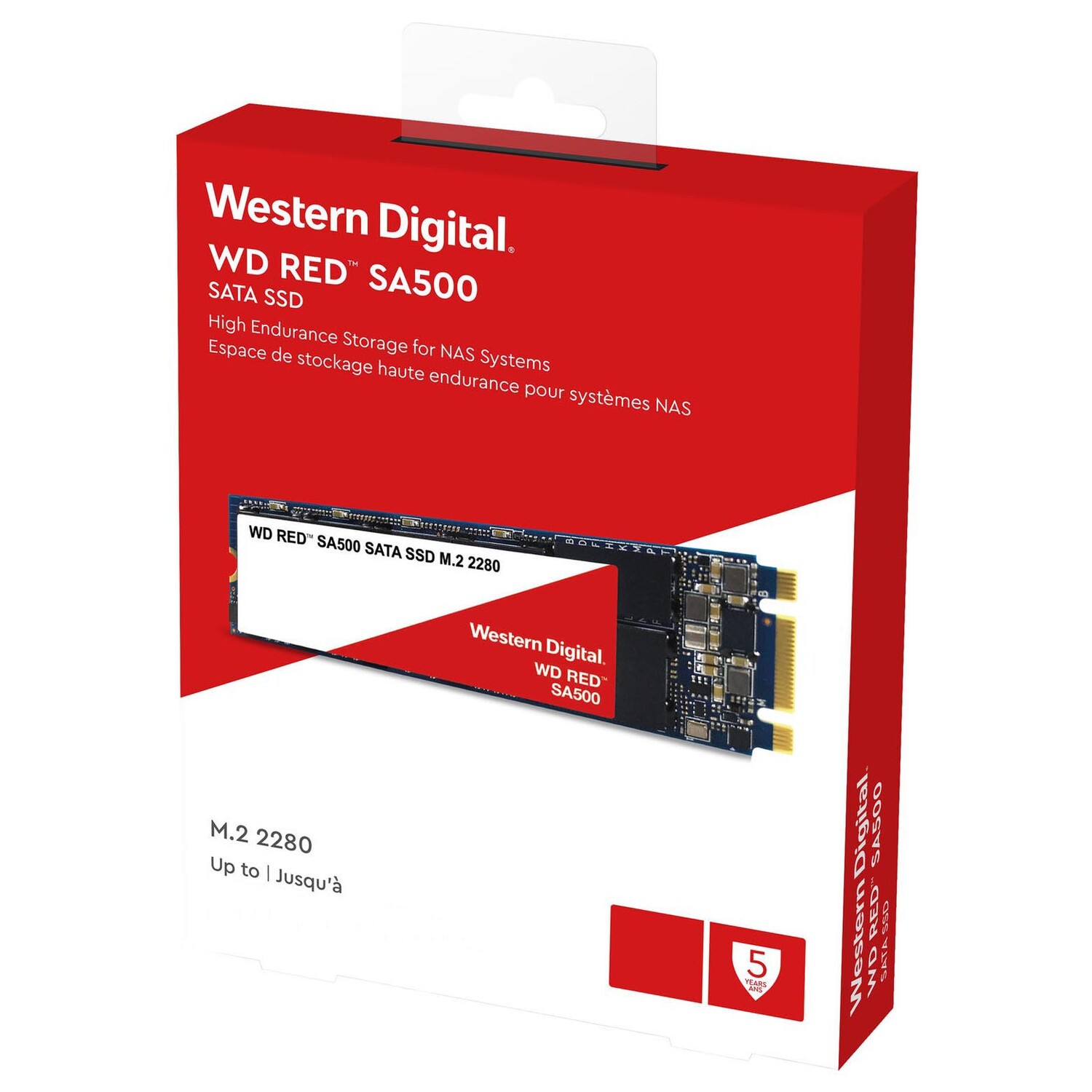 Внутренний твердотельный накопитель Western Digital WD Red SA500 NAS, WDS100T1R0B, 1Тб, M.2 2280 — фото 2