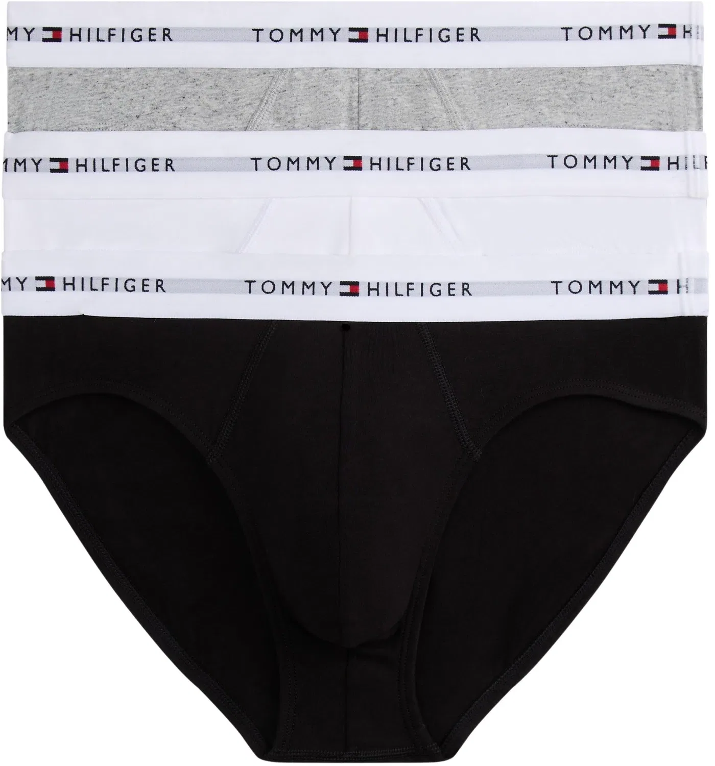 Мужские трусы-слипы с логотипом Tommy Hilfiger, Yellow (Black/White/Mid Grey Heather)