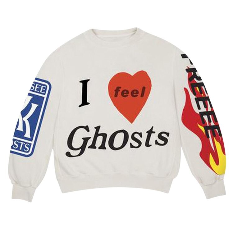 

Толстовка Cactus Plant Flea Market Kids See Ghosts FREEEE Crewneck Sweatshirt Ghost 'Ghost', белый