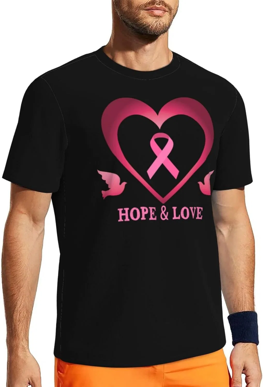 Мужская быстросохнущая футболка Hope & Love Breast Cancer Awareness, Hope & Love Breast Cancer Awareness — фото 3