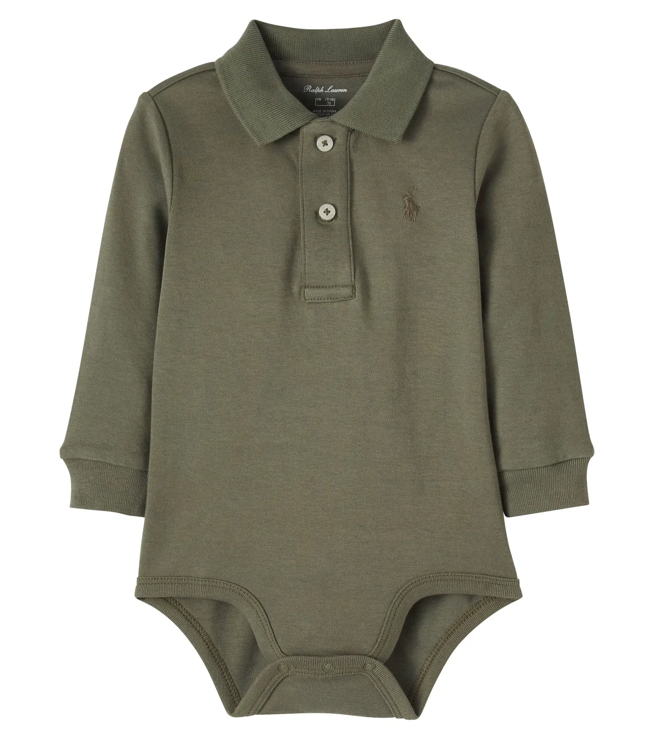 Боди с воротником-поло Polo Ralph Lauren Kids, зеленый