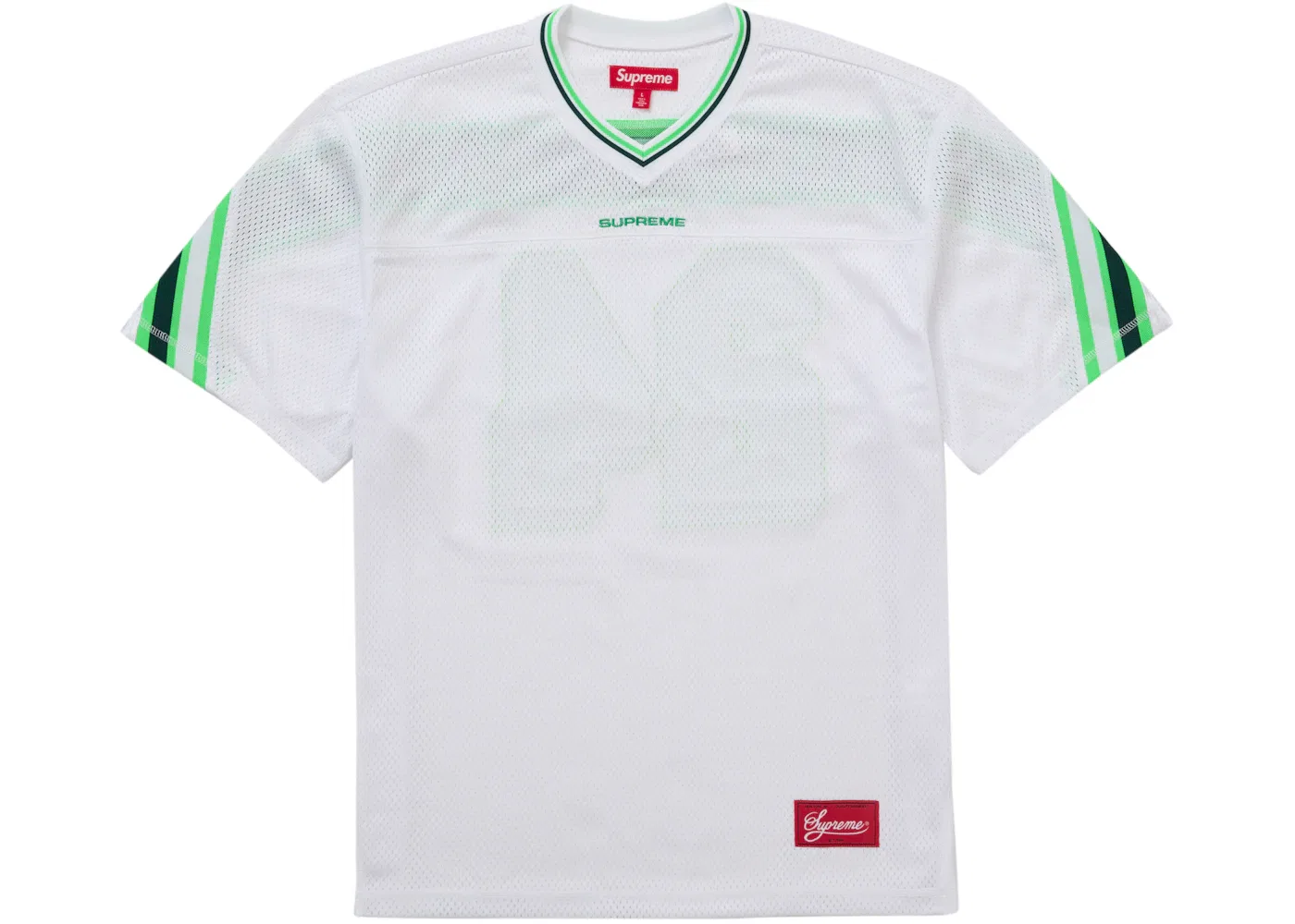 Мужская футбольная футболка с жаккардовым узором Supreme Jersey, White — фото 2