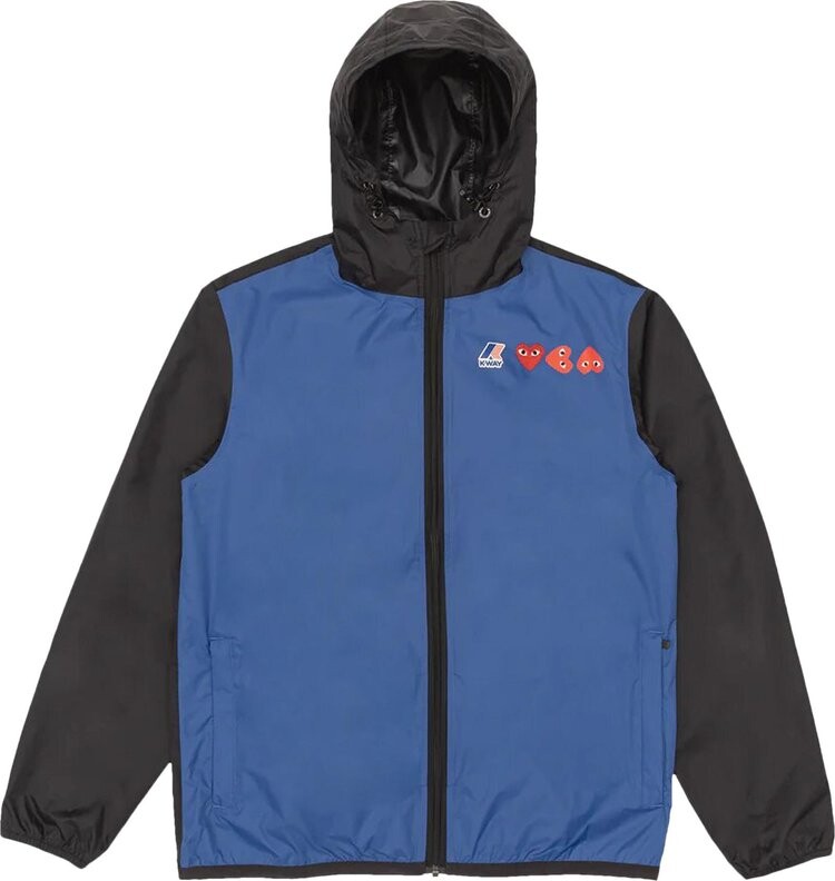 

Худи Comme des Garçons PLAY K-Way Hoodie Full Zip Blue/Black, синий