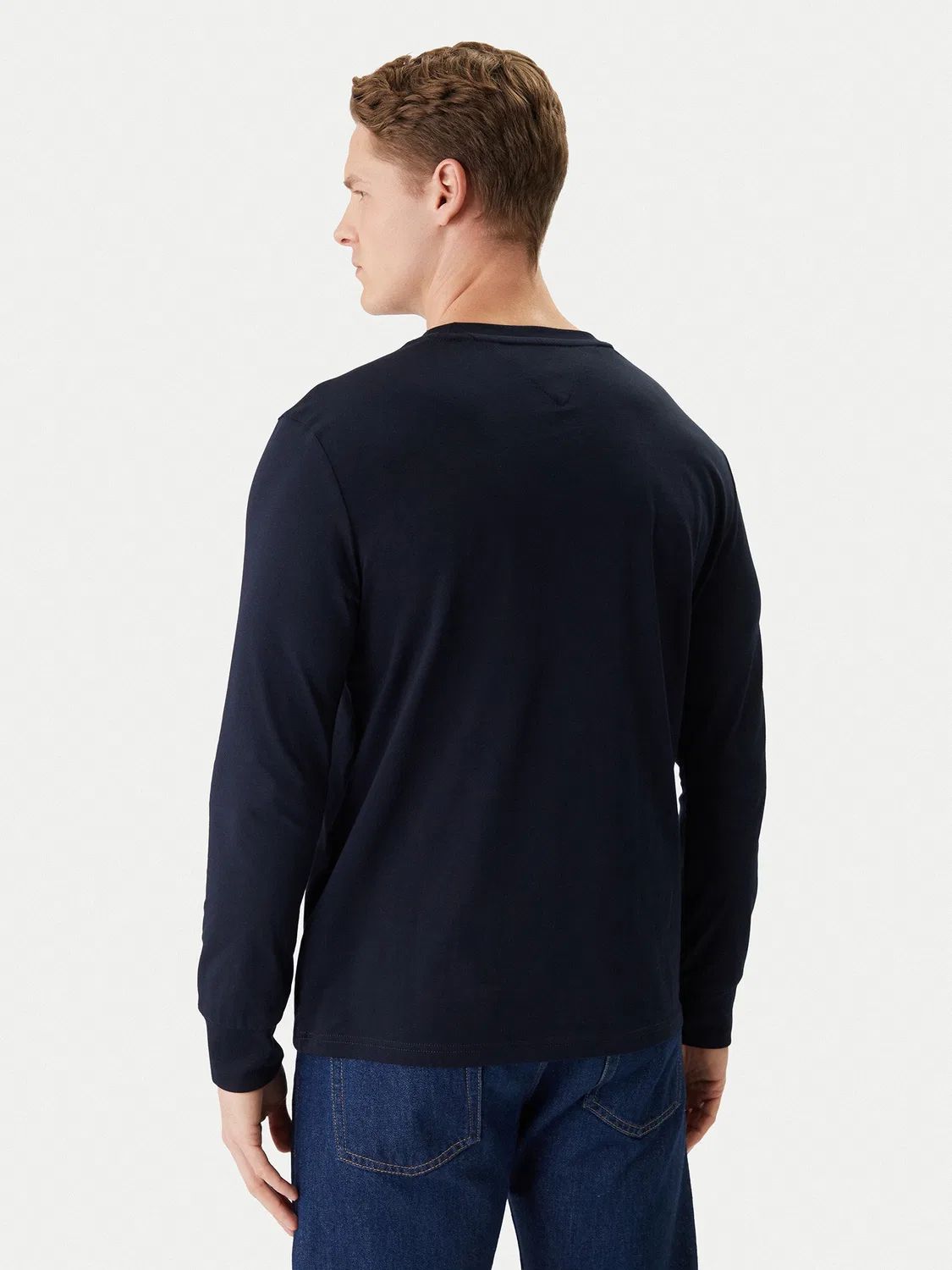 Мужской лонгслив приталенного кроя Brand Love Ls Tee Tommy Hilfiger, темно-синий — фото 3