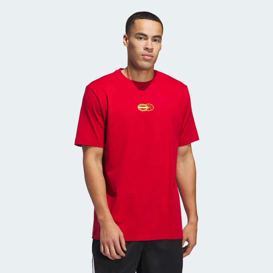 Футболка с принтом Performance JI7106 Pick-up Game Graphic adidas, Красный