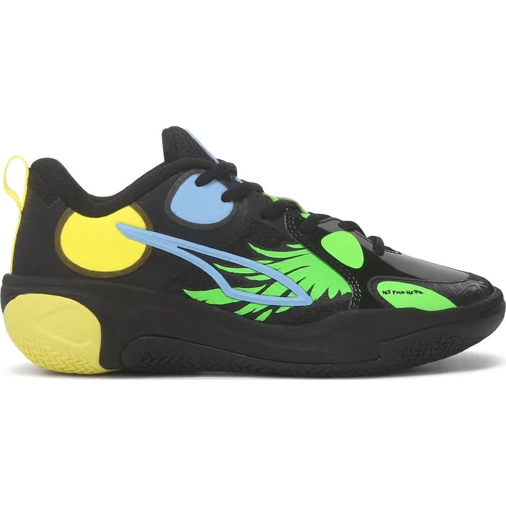 Детские баскетбольные кроссовки MB World .01 Puma, Black/Yellow — фото 2