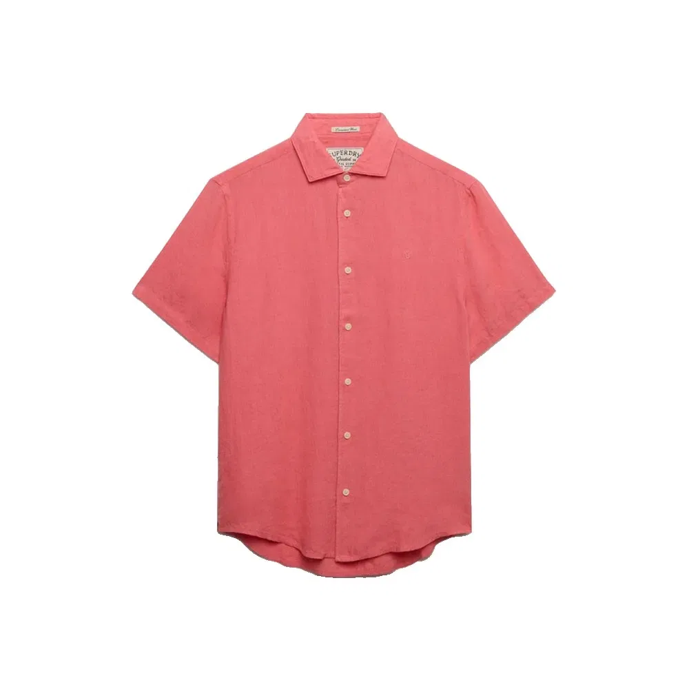 Рубашка с коротким рукавом Riviera Linen Superdry, розовый — фото 3