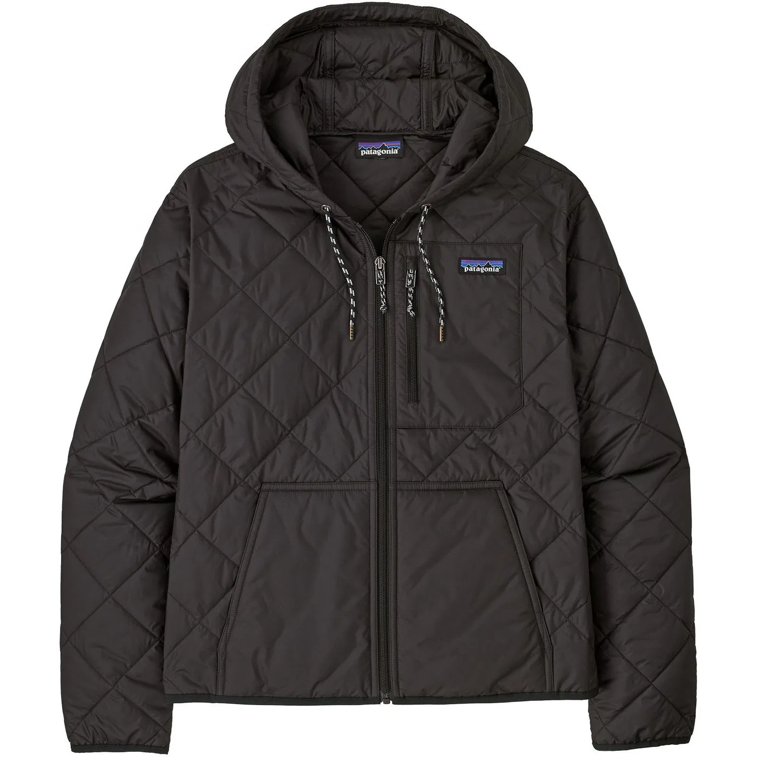 Куртка-бомбер утепленная с ромбовидной стежкой Diamond Quilted Insulated Bomber Hoody Patagonia, черный