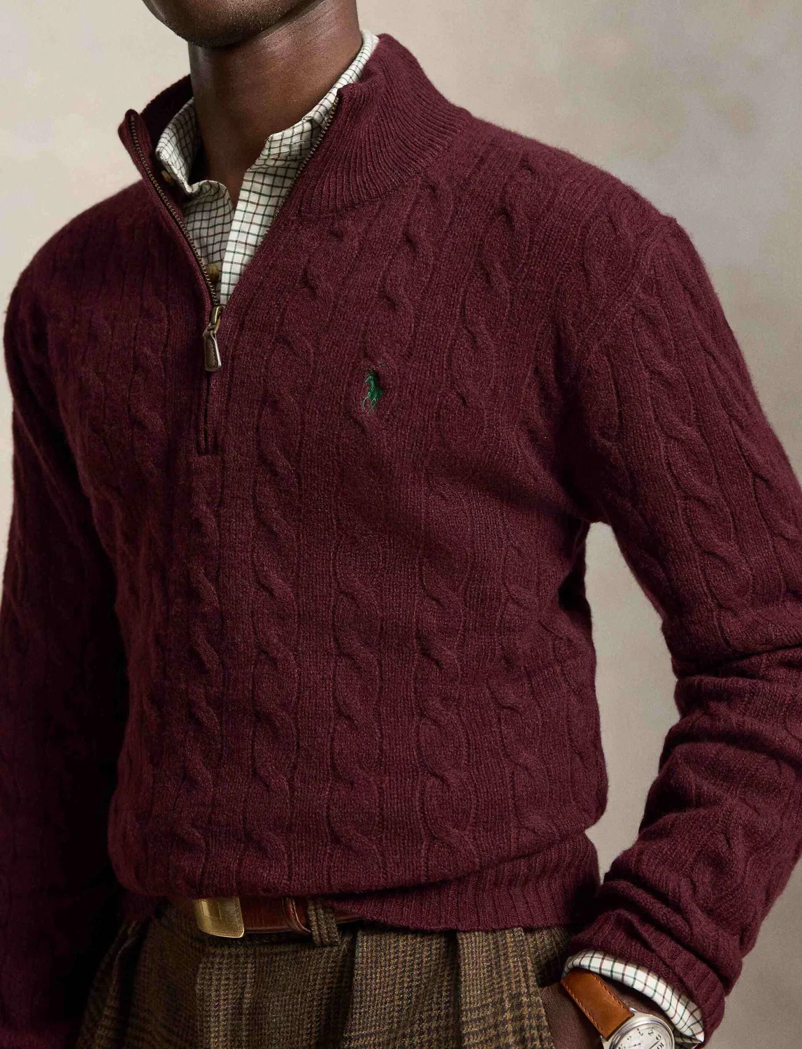 Свитер с молнией Polo Ralph Lauren, Bordeaux — фото 4