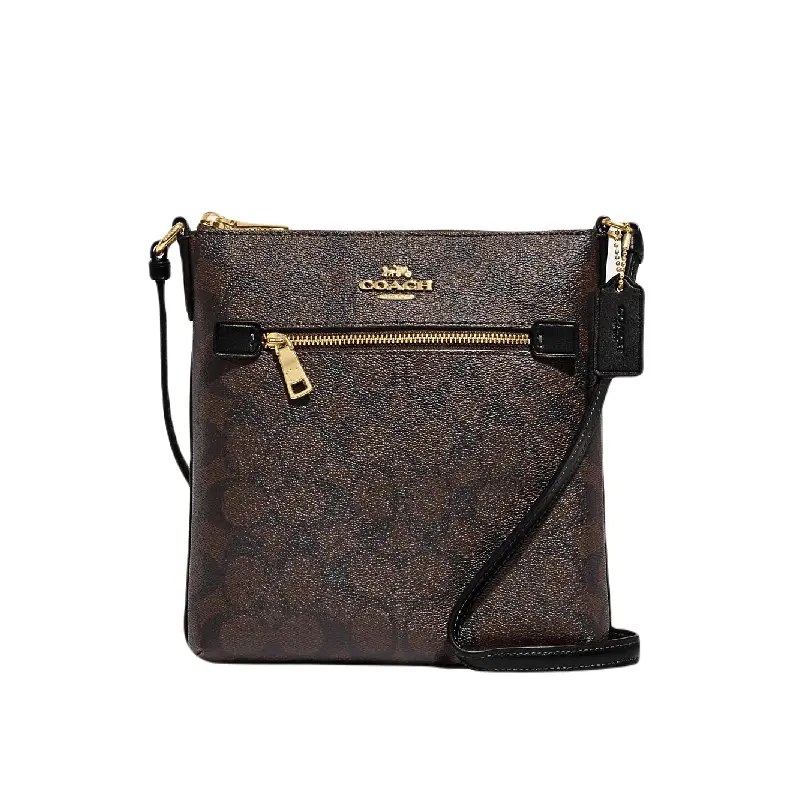 

Сумка Coach Outlet Mini Rowan File In Signature Canvas, коричневый/черный
