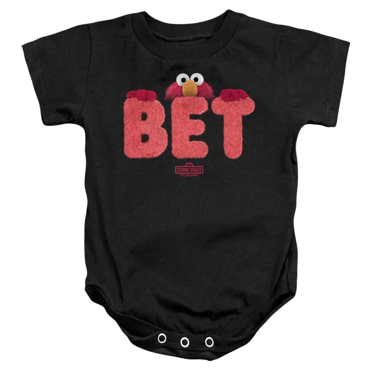 Детское боди с коротким рукавом Elmo Fur Bet Sesame Street, Black