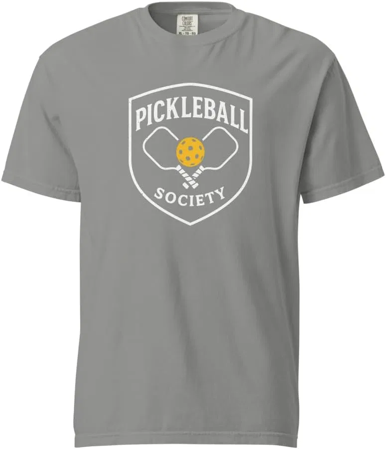 Мужская футболка с логотипом Pickleball Society, Grey
