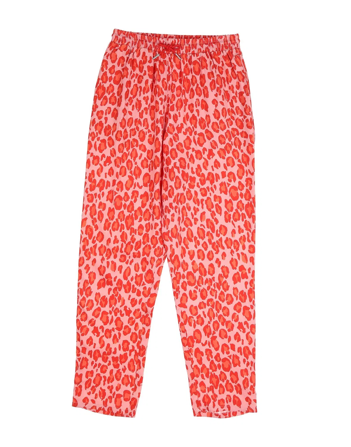 Детские брюки для девочек с леопардовым принтом Kenzo Kids, розовый