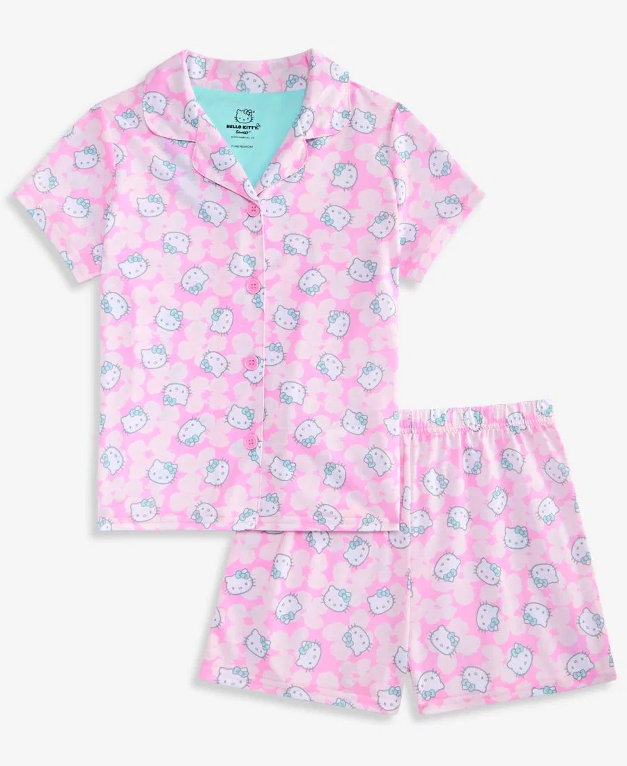 Комплект пижамы Hello Kitty, с коротким рукавом, Pink Print
