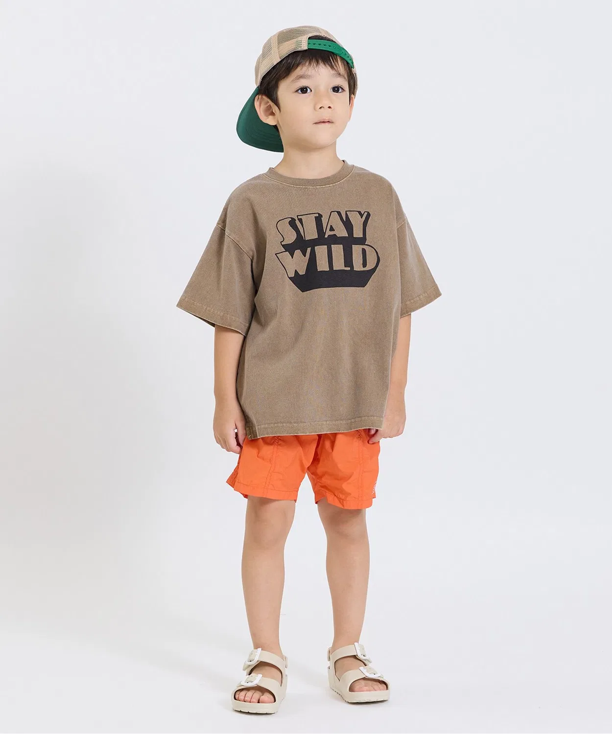 Детская футболка с принтом 5 Patterns Garment Dye F.O.KIDS, Yellow — фото 4