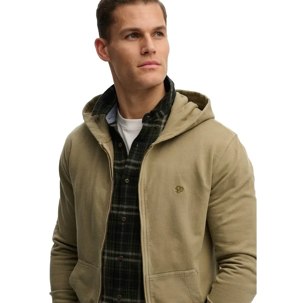 Худи на молнии Superdry Classic Essential, коричневый — фото 3
