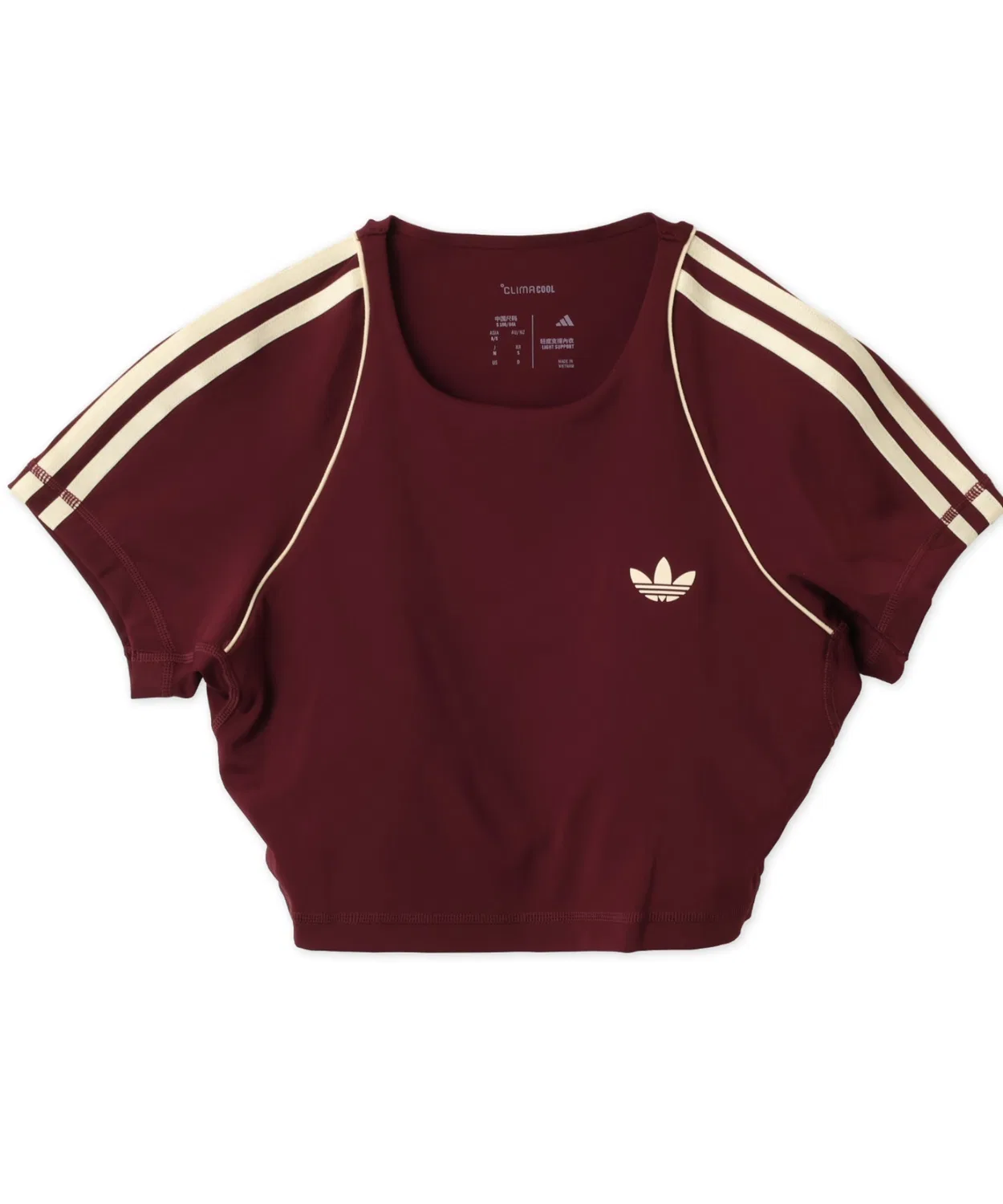 Женская футболка-бра с принтом логотипа Adidas, Maroon