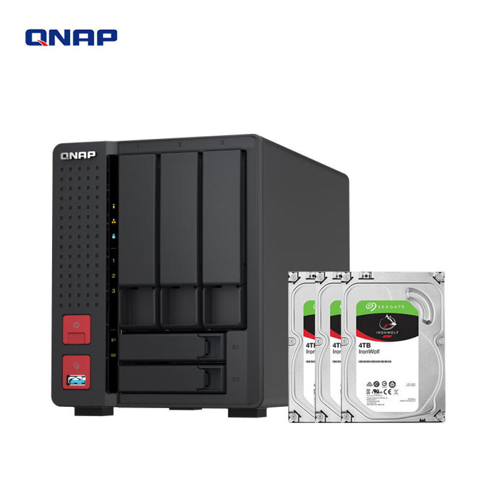 

Сетевое хранилище QNAP TS-564-8G 5-дисковое с 3 дисками по 4Тб