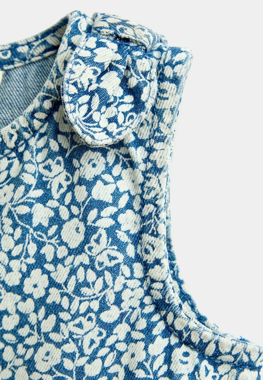 Комбинезон с принтом Jojo Maman Bébé, Light Wash Denim Blue Floral — фото 3