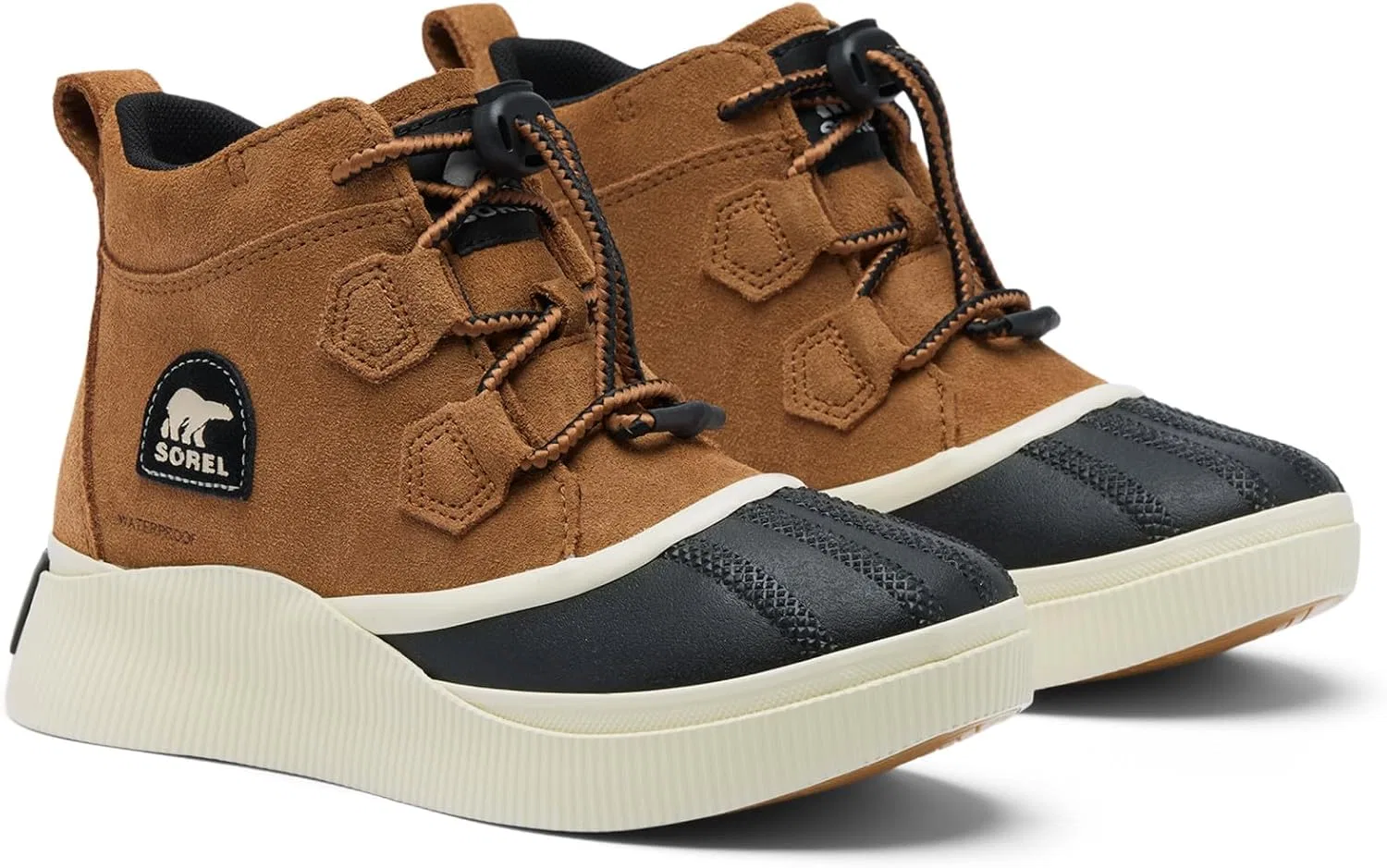 Детские ботинки для девочек SOREL Kids Out N About IV Classic WP, Taffy/Sea Salt — фото 2
