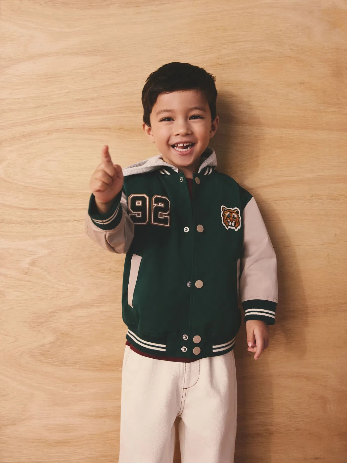 Вязаная куртка Varsity Jacket Next, зеленый/коричневый