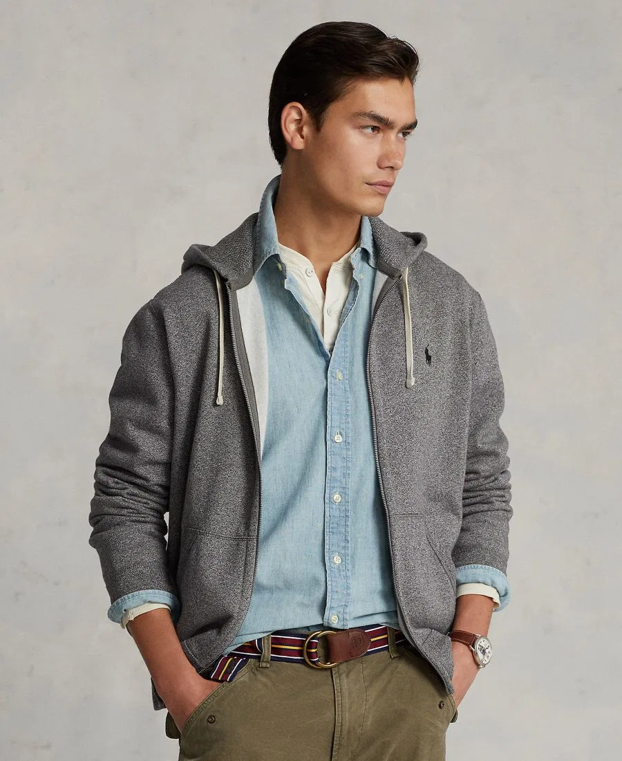 Худи из хлопкового флиса Cotton Fleece Hoodie Collection Polo Ralph Lauren, Ash Grey Heather