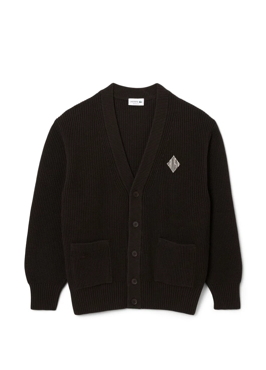 Кардиган Relaxed Fit V-образным вырезом Lacoste, коричневый