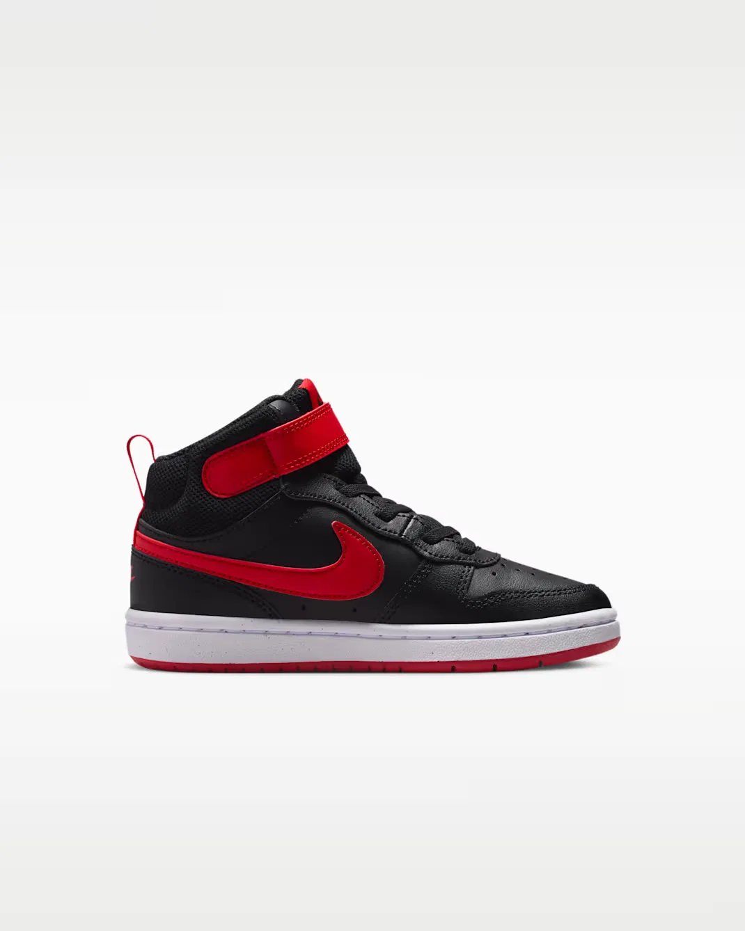 Детская обувь Nike Court Borough Mid 2, Black/White/University Red — фото 3