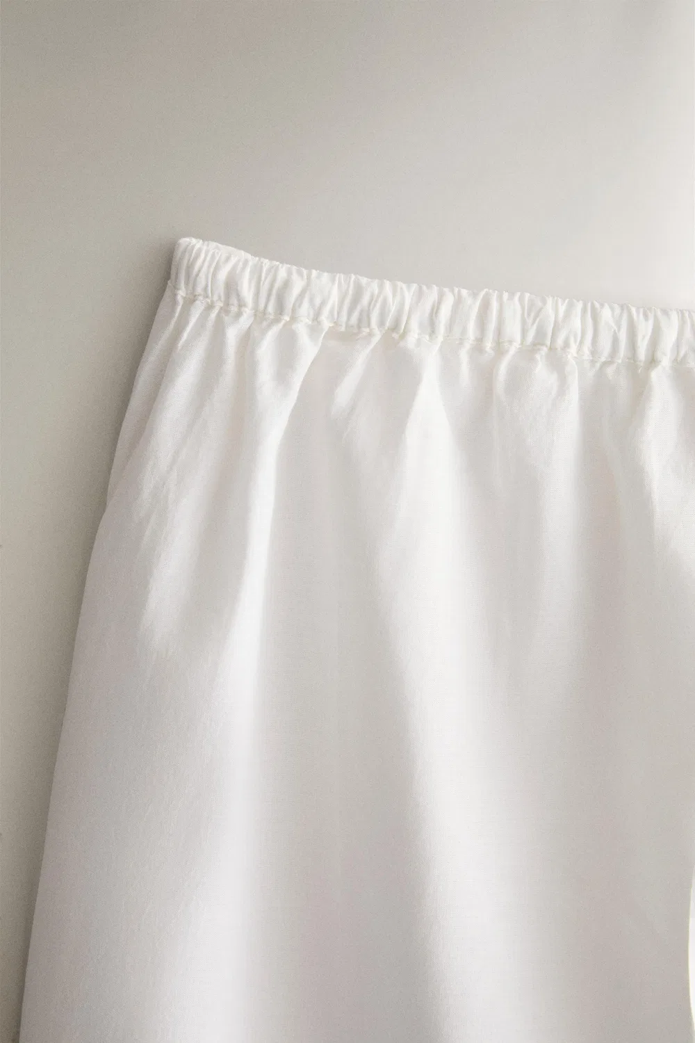 Хлопковые брюки с вышивкой ZARA, Oyster-white — фото 2