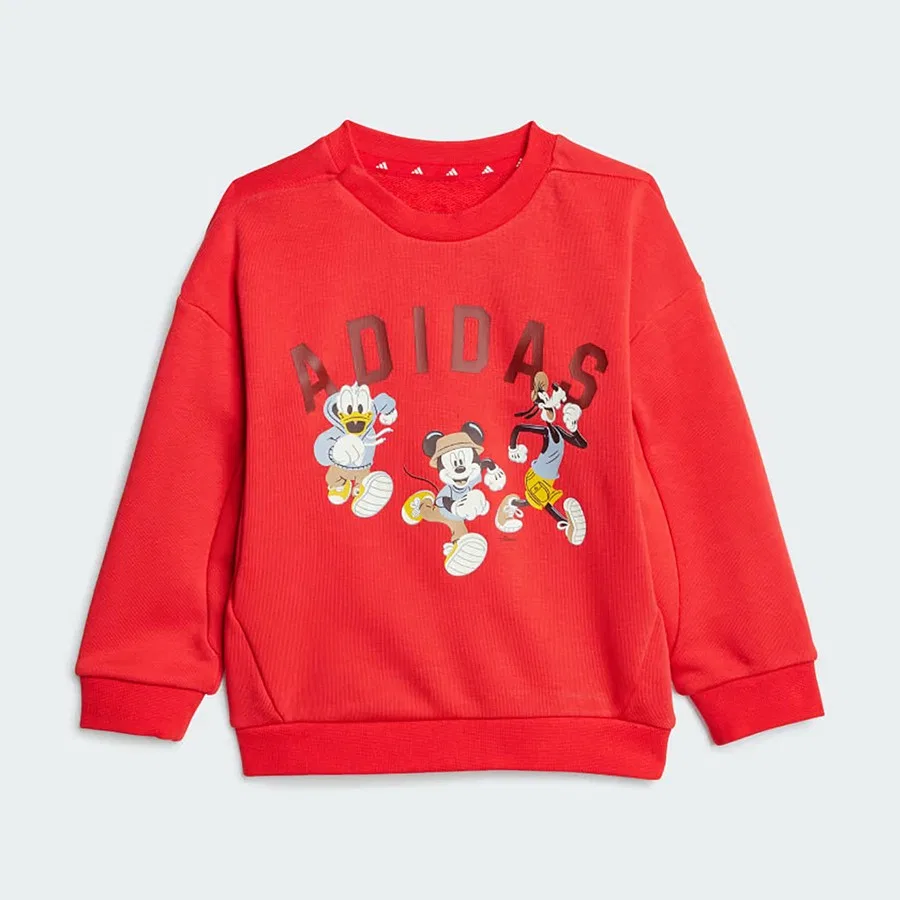 Спортивный костюм из футера с принтом Mickey Mouse adidas, Красный — фото 2