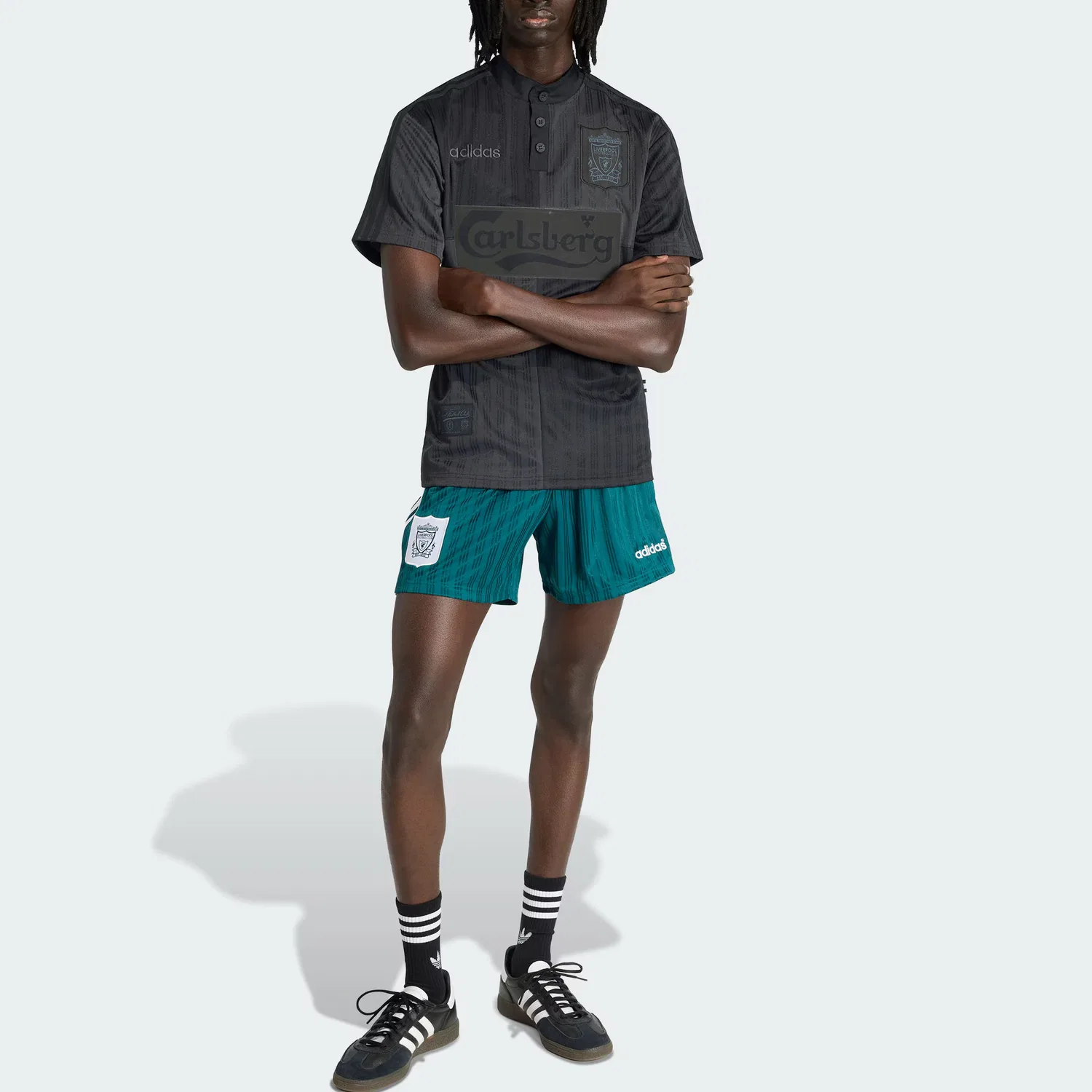 Шорты футбольные Liverpool FC AWAY мужские Adidas, Wealth Green — фото 4
