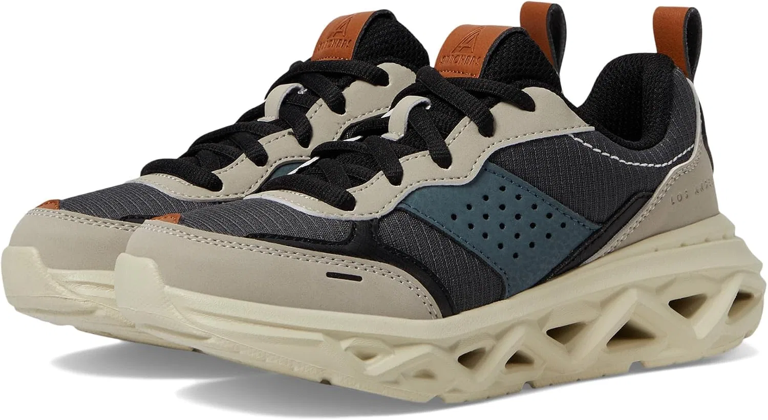 Детские кроссовки для мальчиков SKX-1121 Skechers, Naturalsynthetic/Black — фото 4