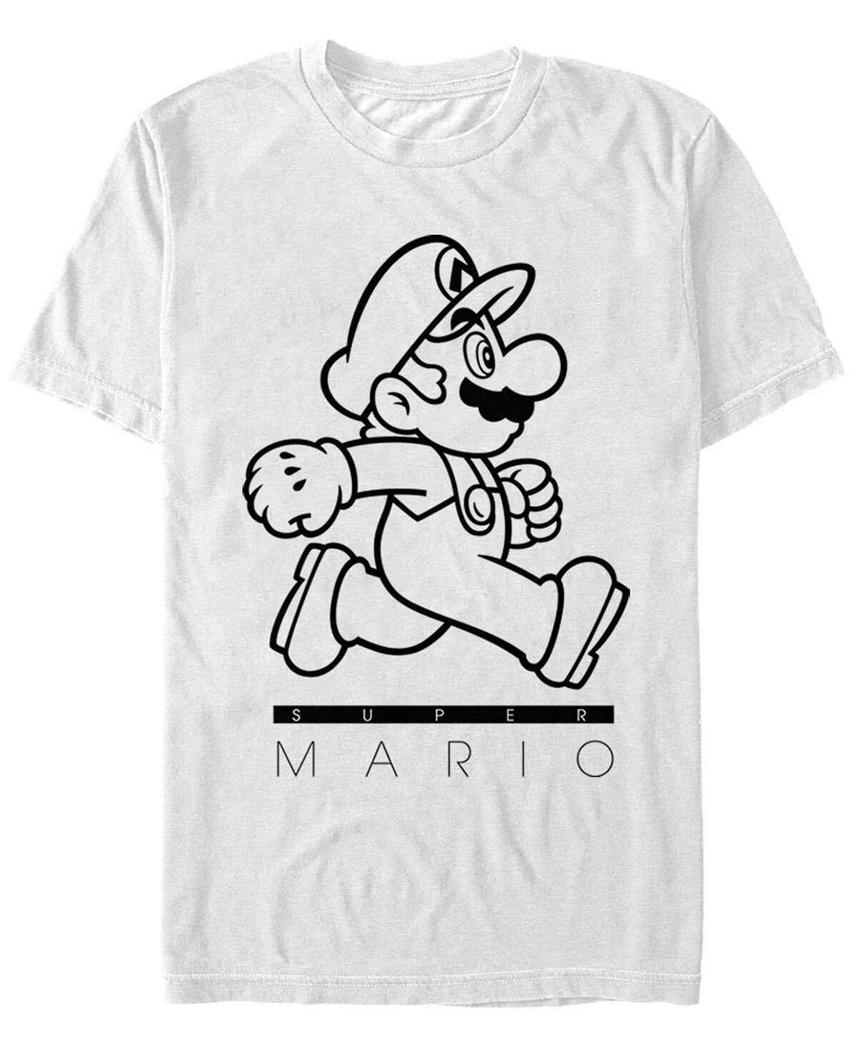 

Мужская футболка с коротким рукавом super mario on the go nintendo Fifth Sun, белый