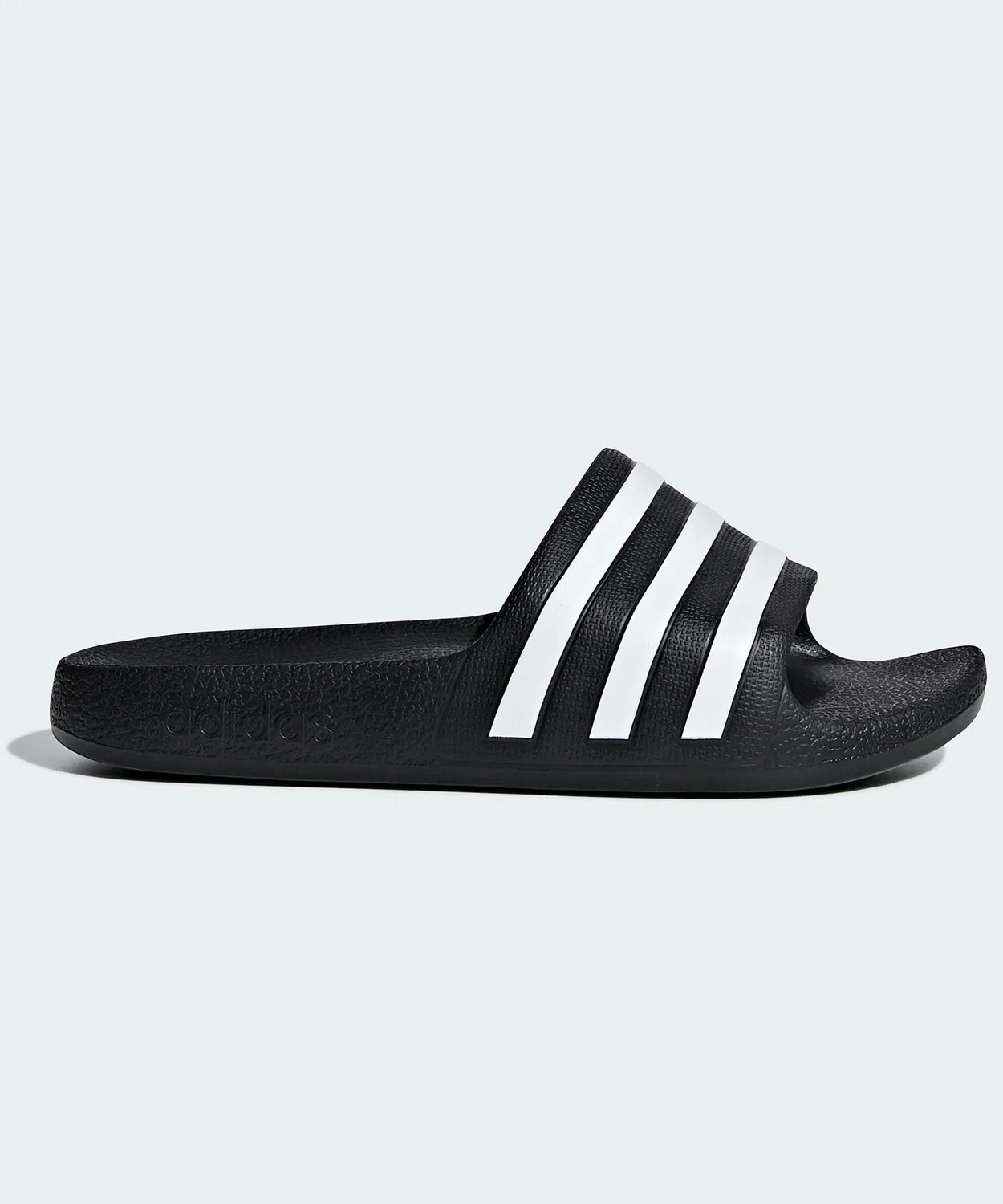 Детские сандалии с тремя полосками ADILETTE AQUA K Adidas, Black/White — фото 2