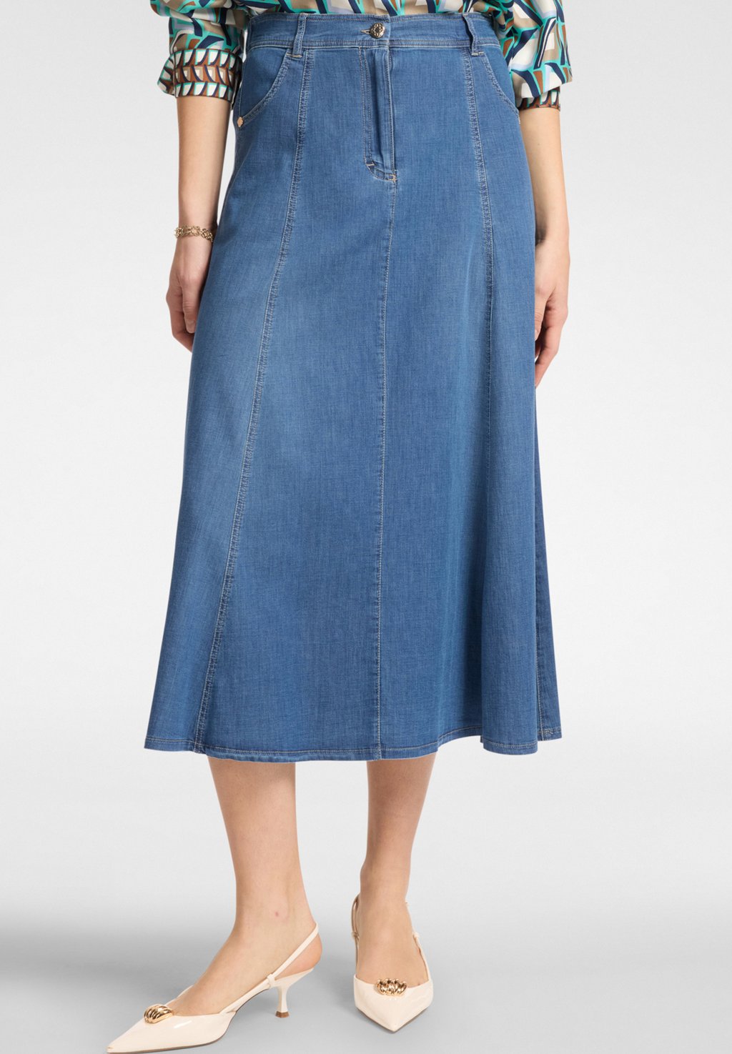 

Юбка-колокол CHAMBRAY Elena Mirò, синий
