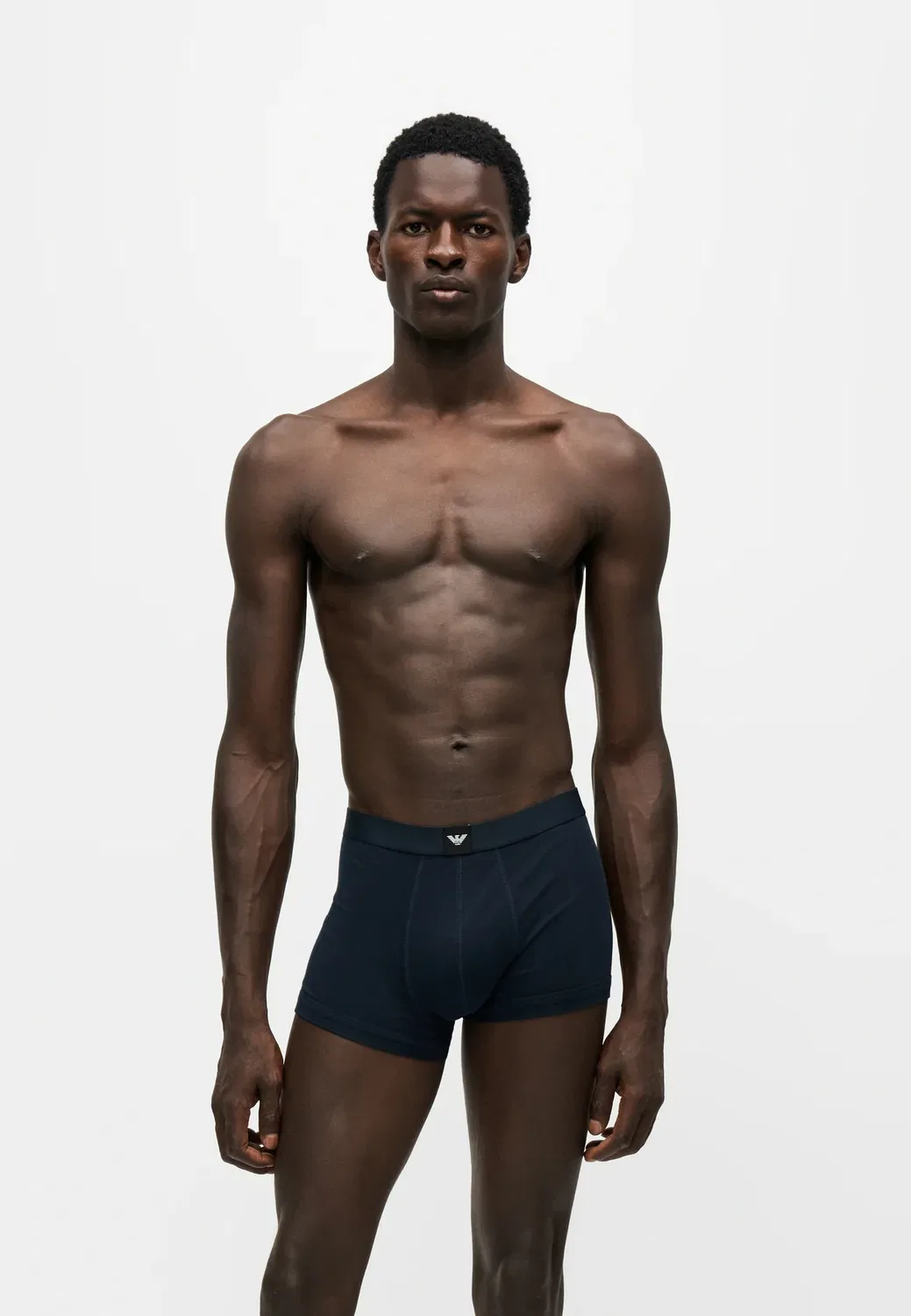 3 шт. - трусы Emporio Armani, Black/White/Blue — фото 4
